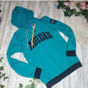 Vintage adidas varsity quarter button up hoodie